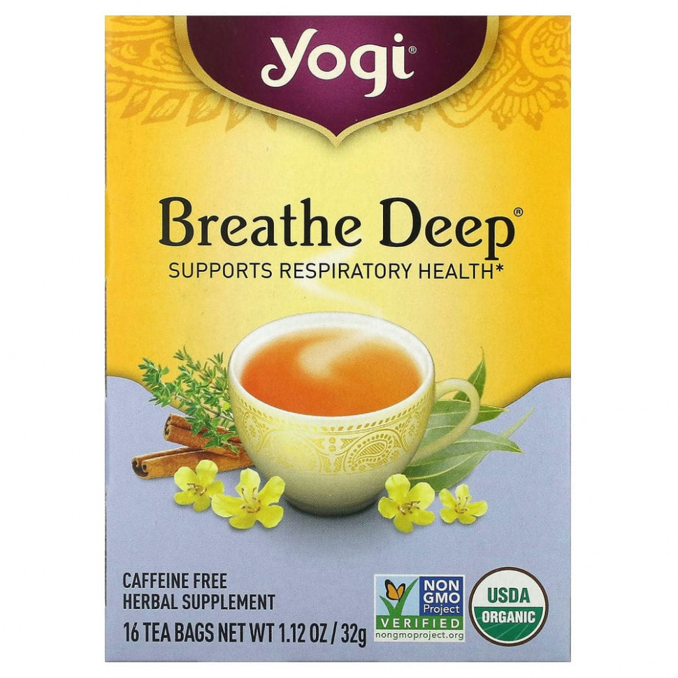   (Iherb) Yogi Tea, Breathe Deep,  , 16  , 32  (1,12 )    -     , -, 