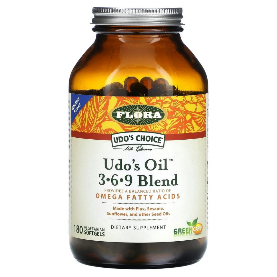   (Iherb) Flora, Udo's Choice,  Udo's Oil 3, 6, 9, 180      -     , -, 