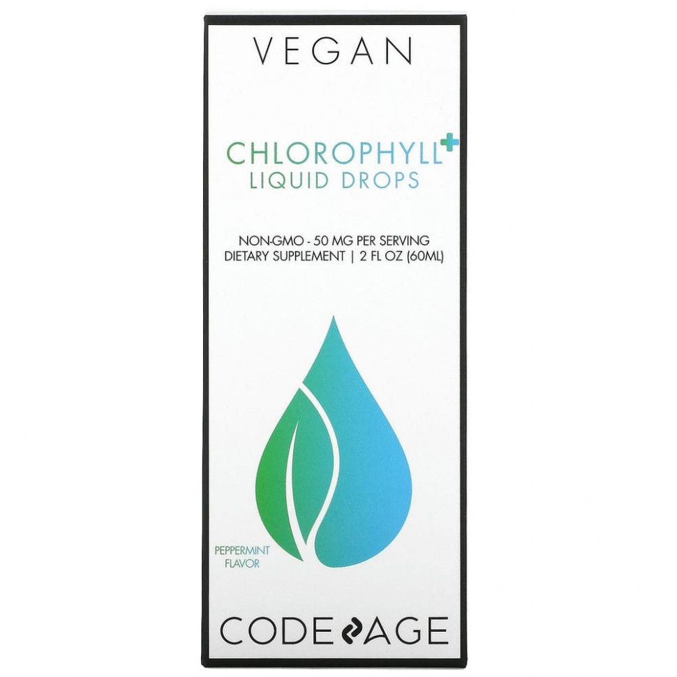   (Iherb) Codeage, Vegan Chlorophyll + Liquid Drops,  , 50 , 60  (2 . ),   3900 