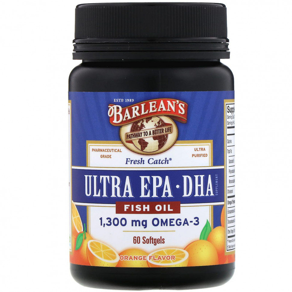 ���� ������ (Iherb) Barlean's, ����� ��� �� ������� �����, �����-3, ������-��� / ���, ������������ ����, 60 ������ ��������, ������ �� 4770 ���
