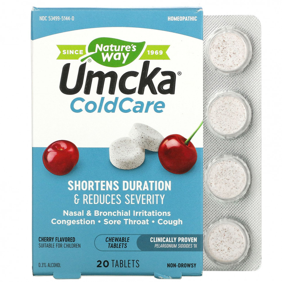   (Iherb) Nature's Way, Umcka, ColdCare, , 20  ,   3080 