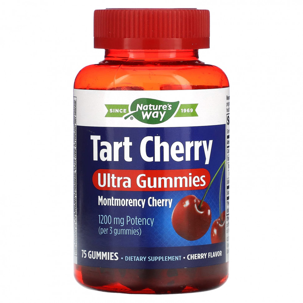   (Iherb) Nature's Way, Tart Cherry, Ultra Gummies, , 400 , 75      -     , -, 