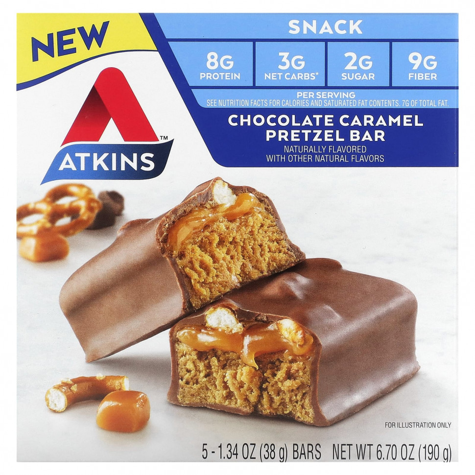 ���� ������ (Iherb) Atkins, Snack, ���������-����������� ��������, 5 ���������� �� 38 � (1,34 �����), ������ �� 1920 ���