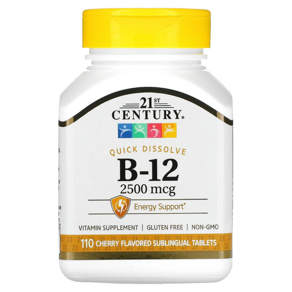 ���� ������ (Iherb) 21st Century, B12, 2500 ���, 110 �������� ��� ����, ������ �� 1540 ���