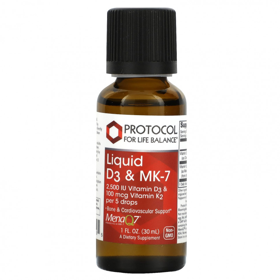���� ������ (Iherb) Protocol for Life Balance, ������ D3 � MK-7, 30 �� (1 ����. �����), ������ �� 4030 ���