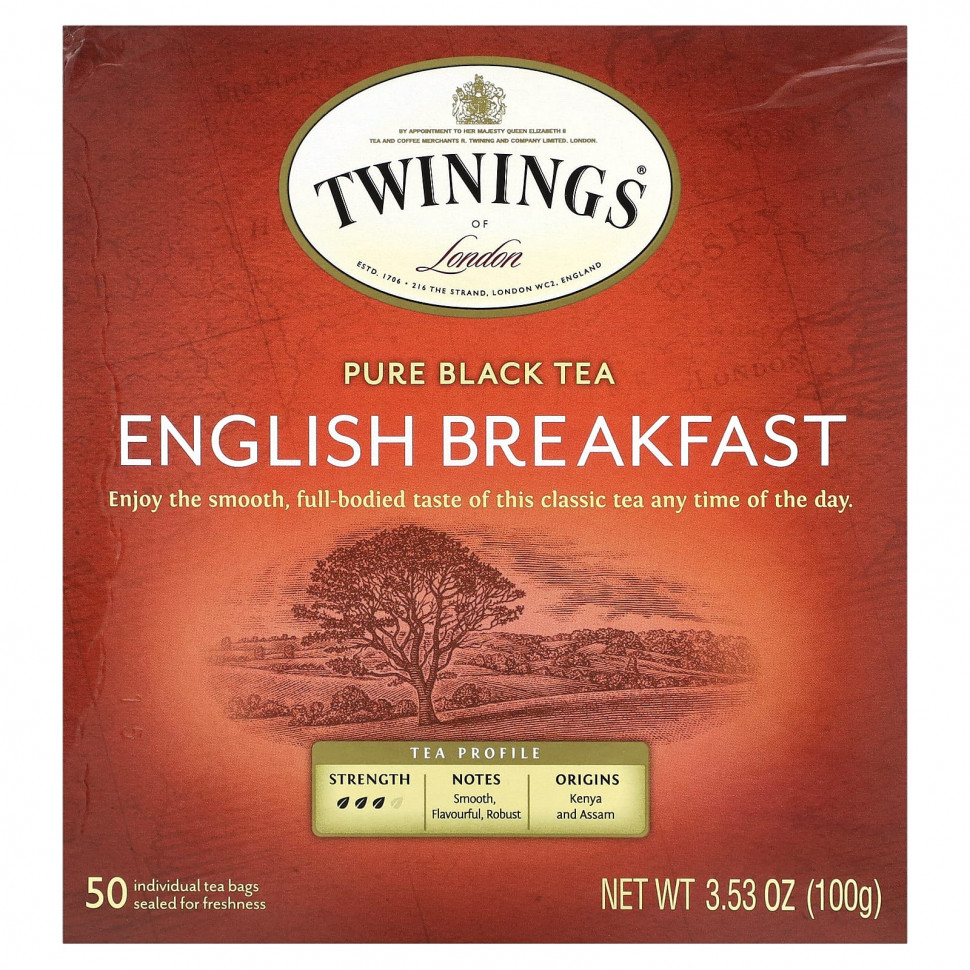 ���� ������ (Iherb) Twinings, ������ ������ ���, ���������� �������, 50 ������ ���������, 100 � (3,53 �����), ������ �� 2280 ���