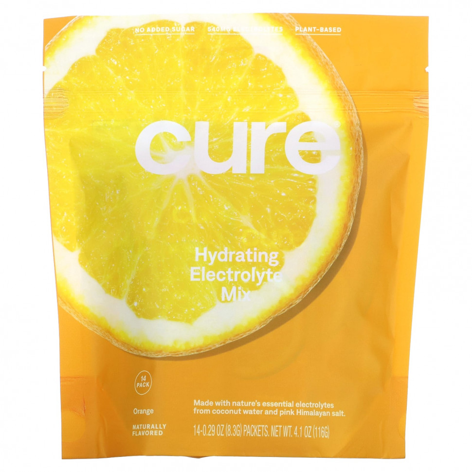 ���� ������ (Iherb) Cure Hydration, ����������� ����� ������������, ��������, 14 ��������� �� 8,3 � (0,29 �����), ������ �� 4660 ���