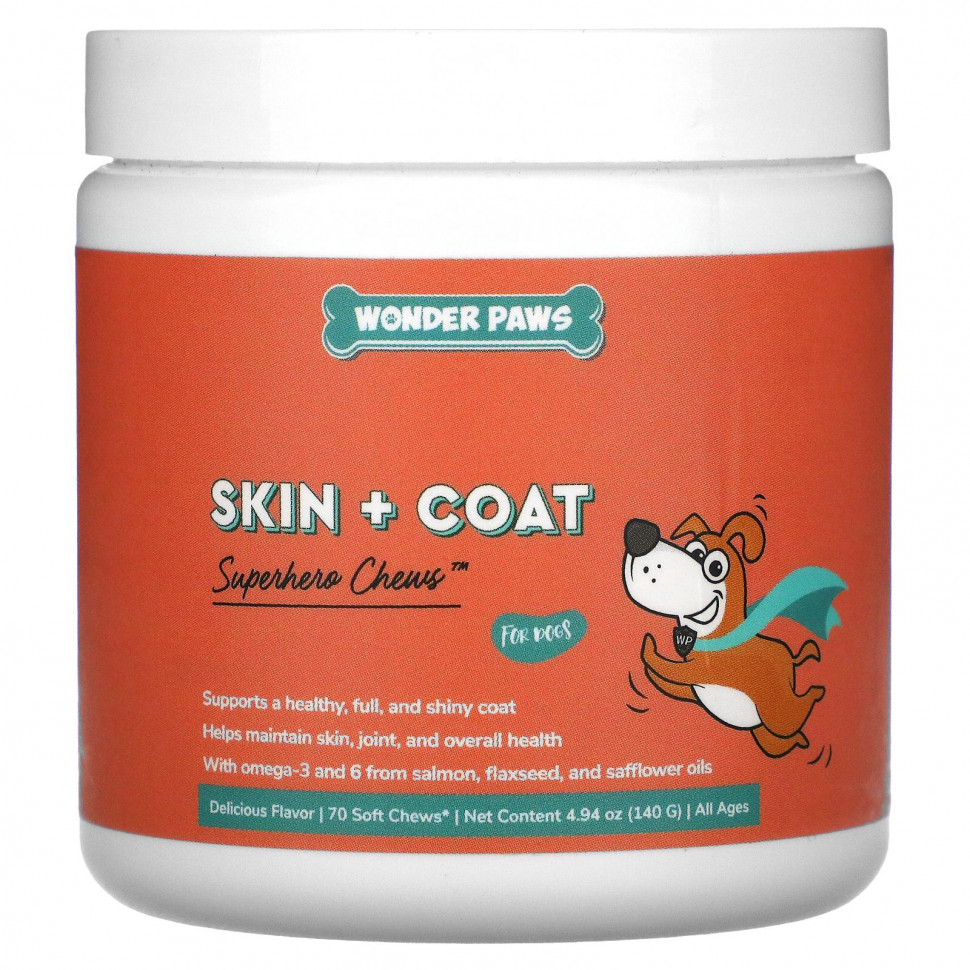 ���� ������ (Iherb) Wonder Paws, Super Chews For Dogs, ��� ���� � ������, ��� ���� ���������, 70 ����������� ��������, 140 � (4,94 �����), ������ �� 4660 ���