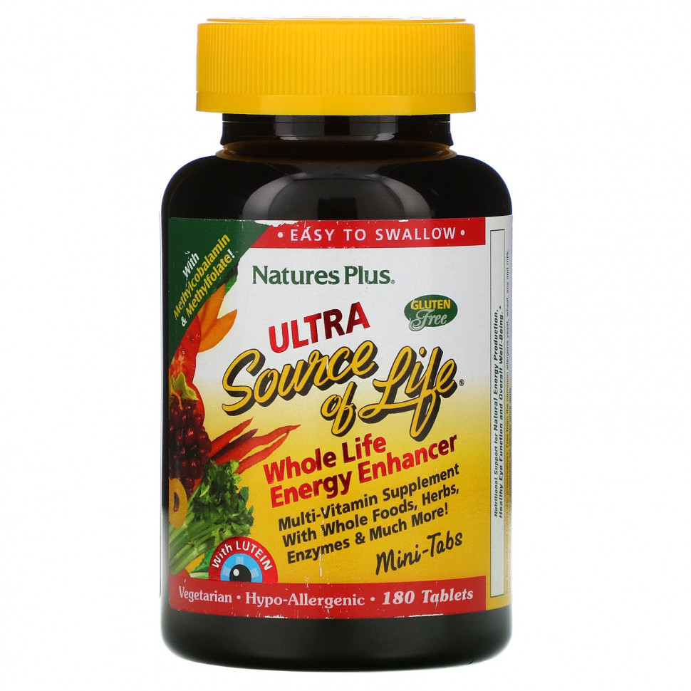   (Iherb) NaturesPlus, Ultra Source of Life, Whole Life Energy Enhancer, 180     -     , -, 