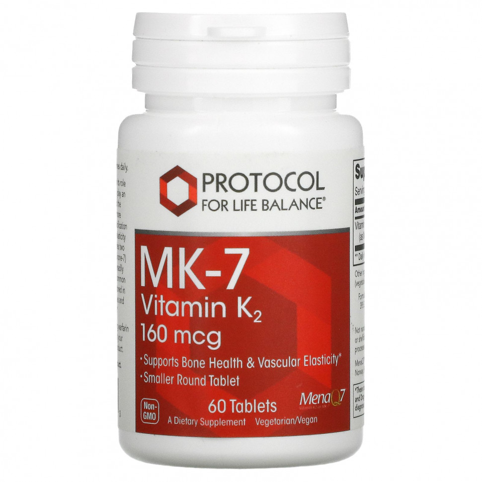   (Iherb) Protocol for Life Balance, MK-7  K2, 160 , 60     -     , -, 