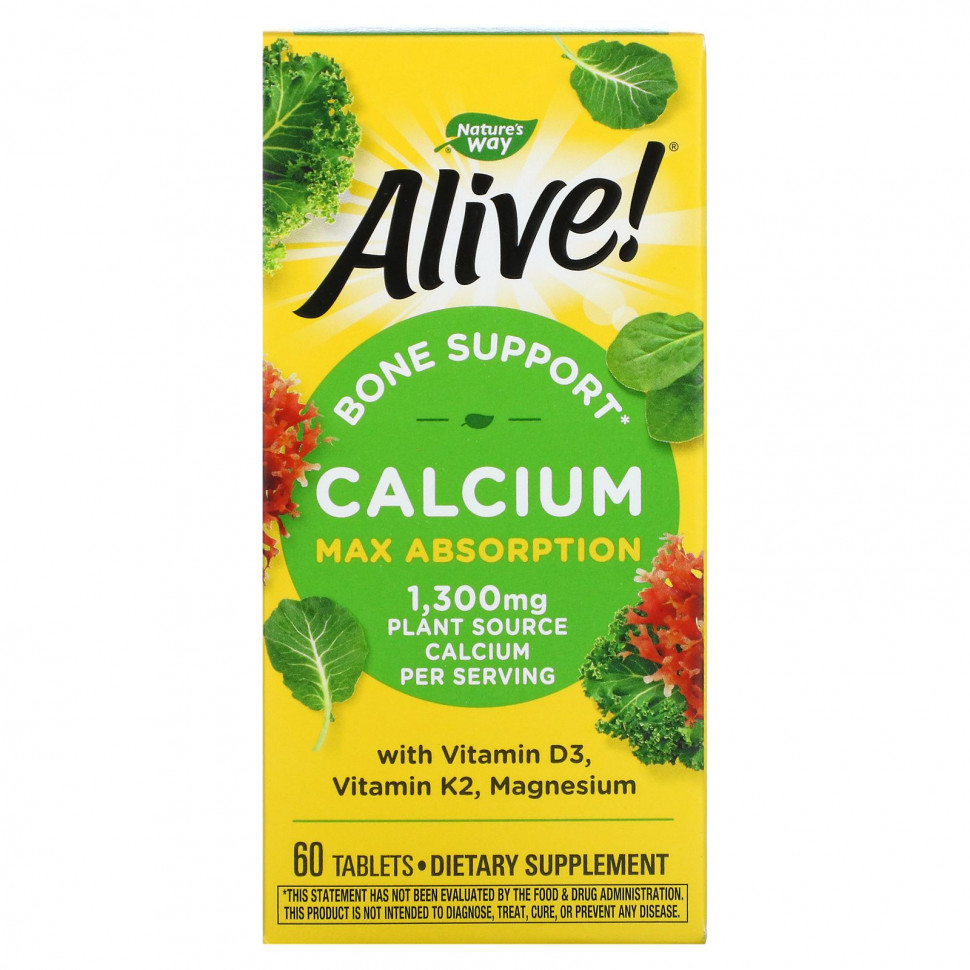 ���� ������ (Iherb) Nature's Way, Alive!, �������, ������������ ��������, 325 ��, 60 ��������, ������ �� 3860 ���