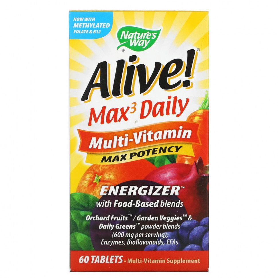   (Iherb) Nature's Way, Alive! Max3 Daily, , 60     -     , -, 