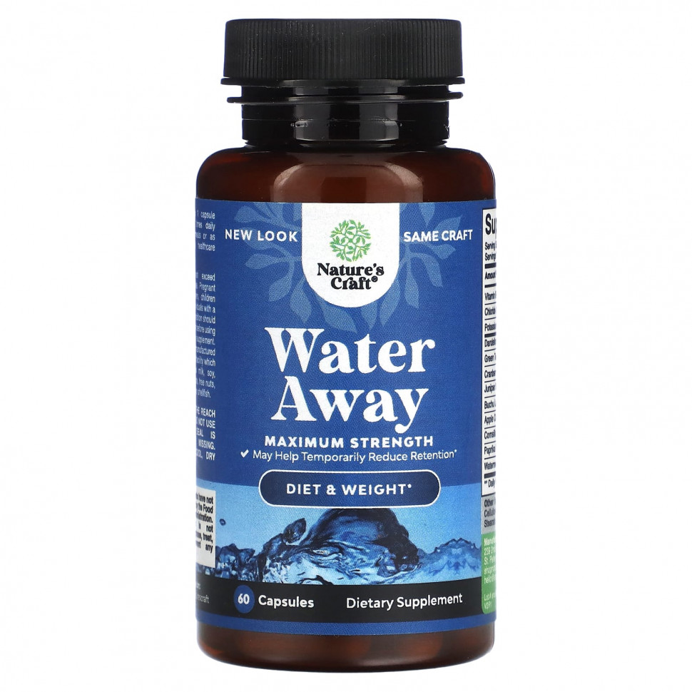���� ������ (Iherb) Natures Craft, Water Away, ������������ �������������, 60 ������, ������ �� 2340 ���