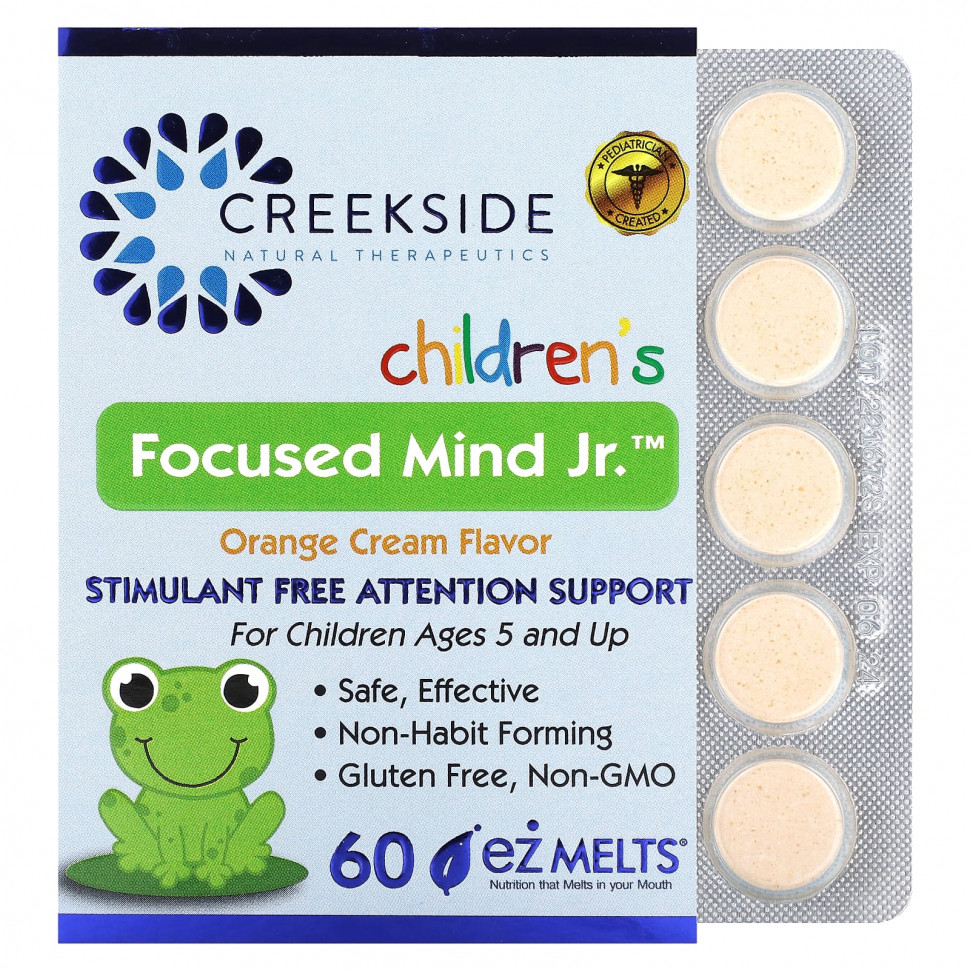   (Iherb) Creekside Natural Therapeutics, Children's Focused Mind Jr,  , 60  EZ-Melt    -     , -, 