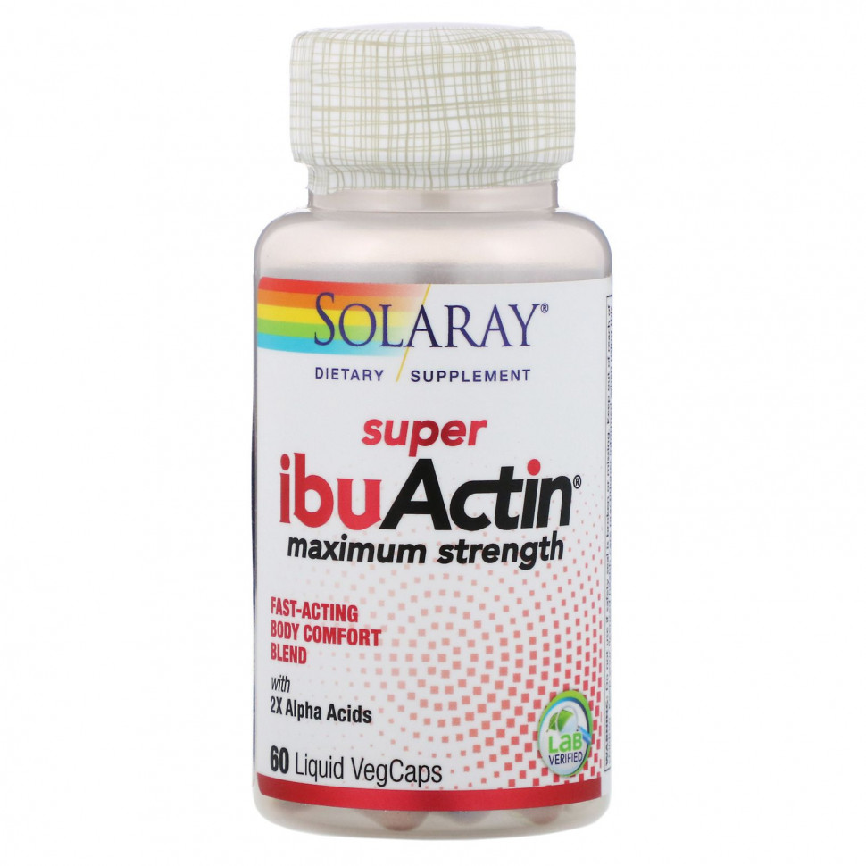 ���� ������ (Iherb) Solaray, Super IbuActin, ������������ �������������, 60 ������������ ������, ������ �� 5060 ���