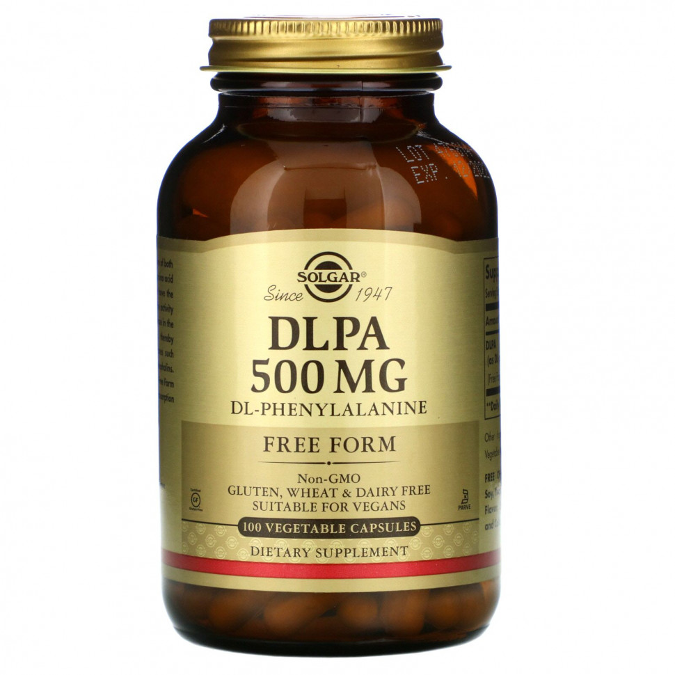 ���� ������ (Iherb) Solgar, DLPA, � ��������� �����, 500 ��, 100 ������������ ������, ������ �� 3960 ���