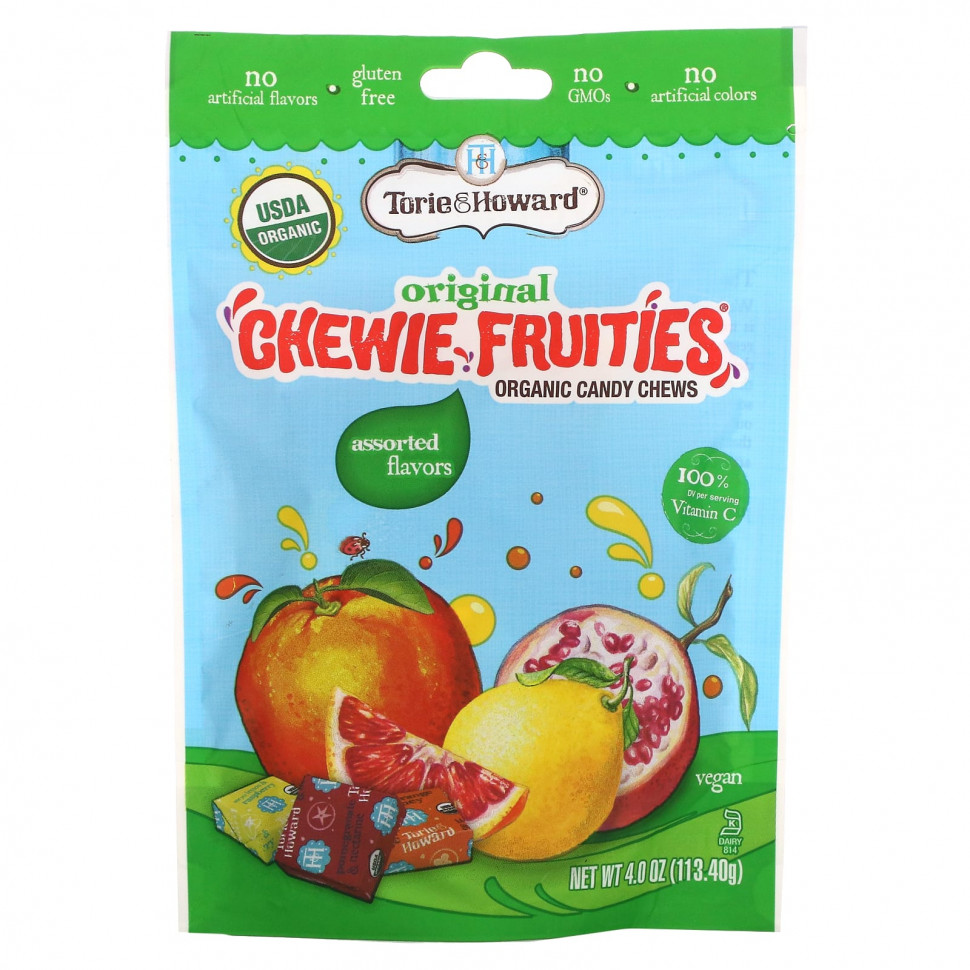 ���� ������ (Iherb) Torie & Howard, Original Chewie Fruities, ������������ ����������� �������, �������, 113,40 � (4 �����), ������ �� 940 ���