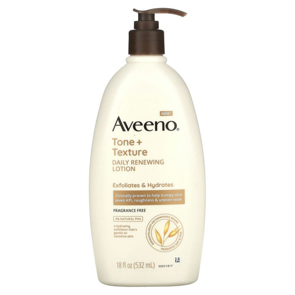 ���� ������ (Iherb) Aveeno, ���������� ����������������� ������ Tone + Texture, 532 �� (18 ����. �����), ������ �� 3520 ���
