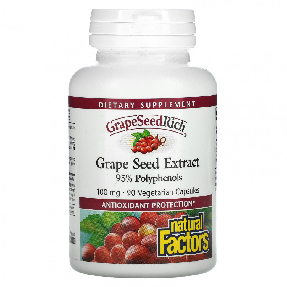   (Iherb) Natural Factors, GrapeSeedRich,   , 100 , 90      -     , -, 