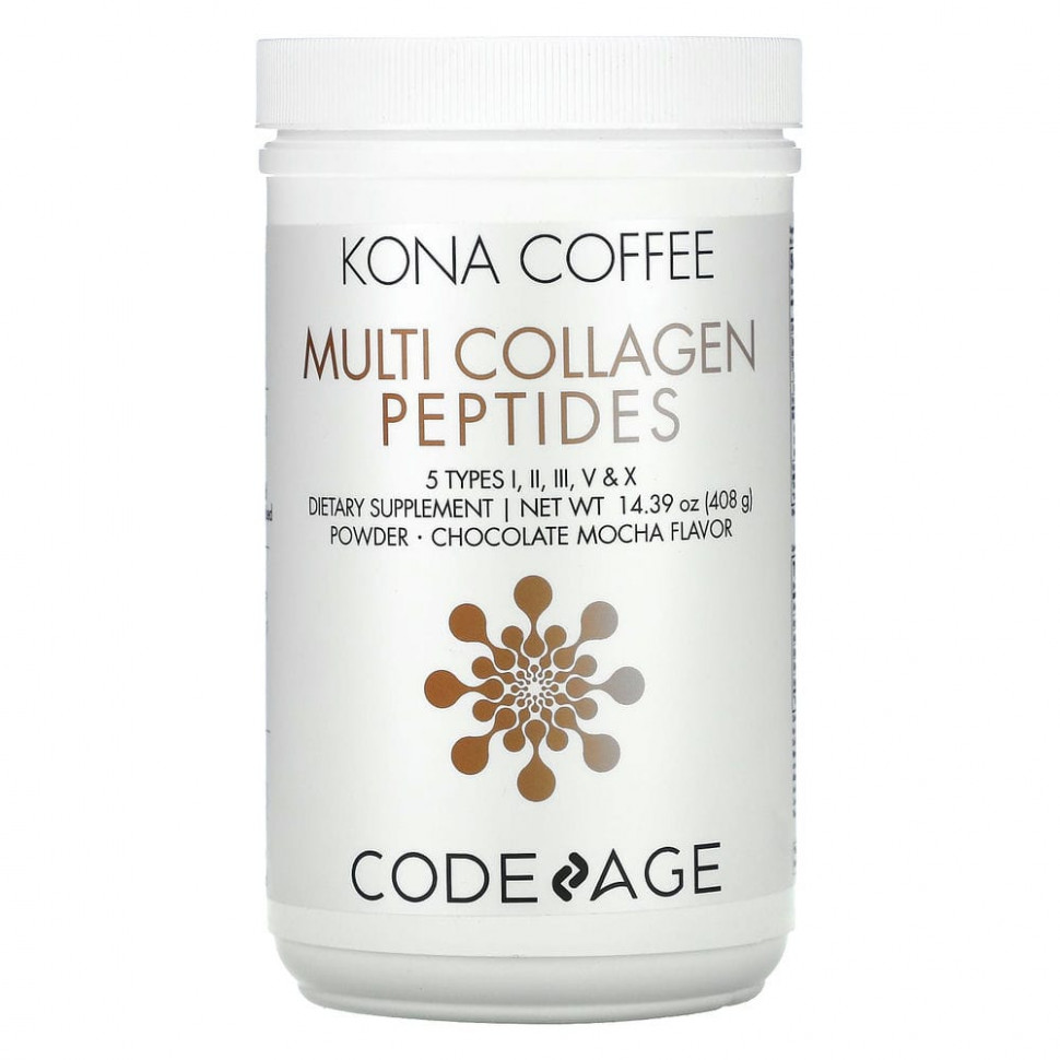 ���� ������ (Iherb) Codeage, Kona Coffee, Multi Collagen Peptides, Chocolate Mocha Flavor, 14.39 oz (408 g), ������ �� 6580 ���