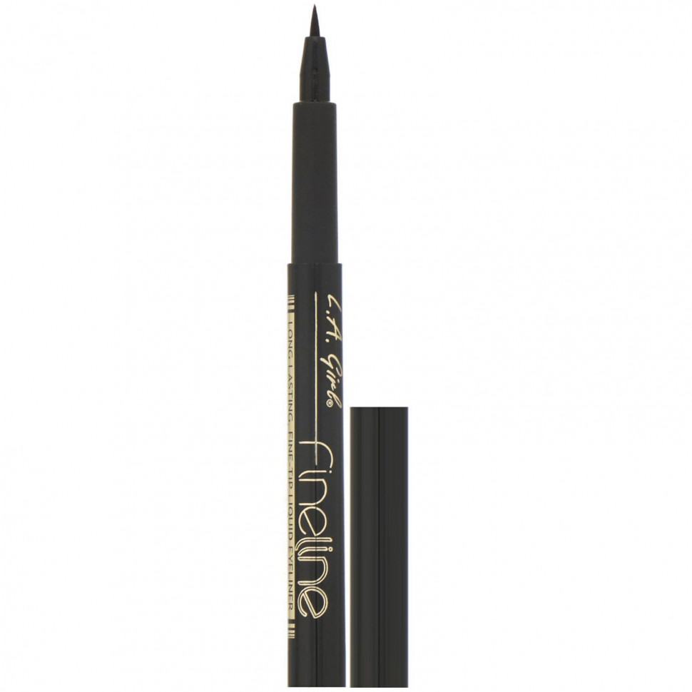   (Iherb) L.A. Girl,     Fineline Liquid Eyeliner,  Black, 1,1     -     , -, 