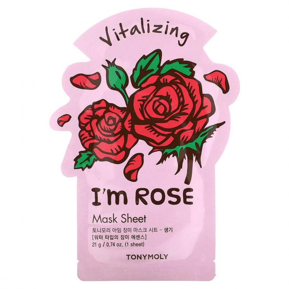���� ������ (Iherb) Tony Moly, I'm Rose, Vitalizing Beauty Mask, �������� �����, 1 ��., 21 � (0,74 �����), ������ �� 480 ���