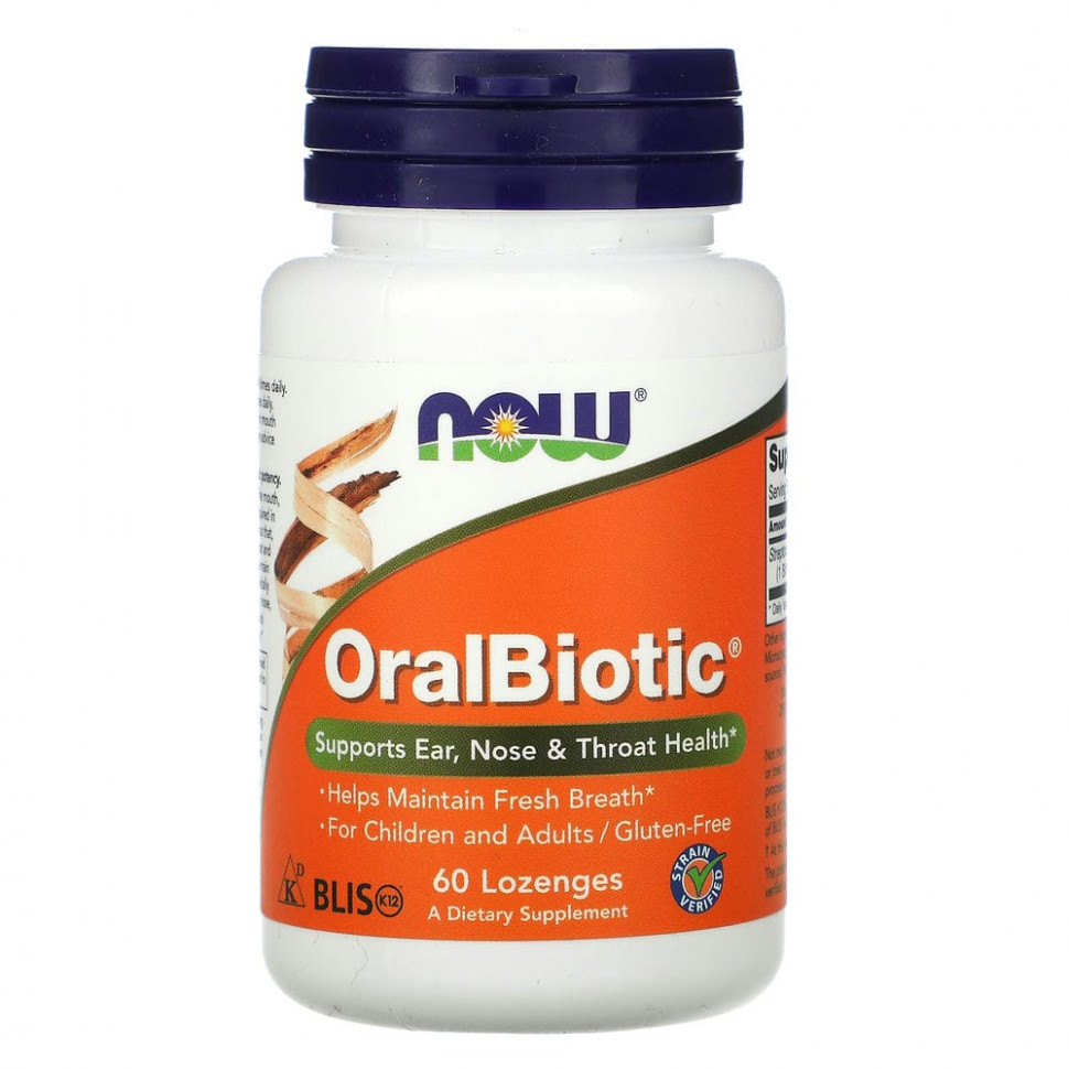   (Iherb) NOW Foods, OralBiotic, 60     -     , -, 