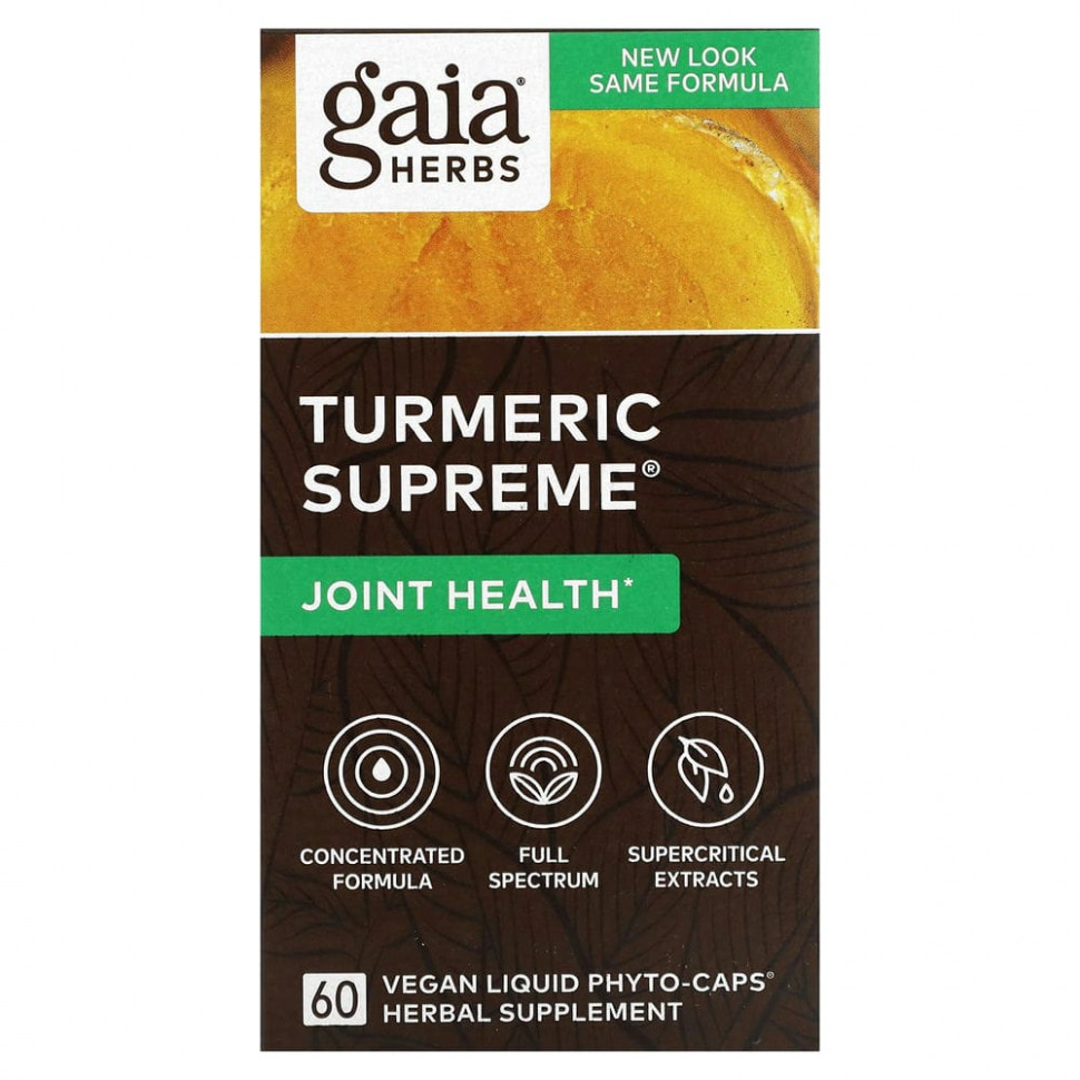   (Iherb) Gaia Herbs, Turmeric Supreme,  , 60     Phyto-Caps    -     , -, 