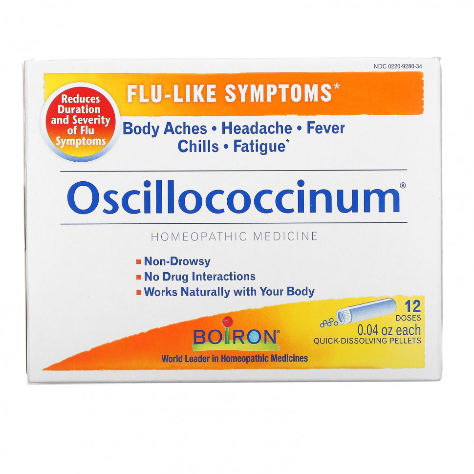 ���� ������ (Iherb) Boiron, Oscillococcinum, �������� ��� ���������� ��������� ������, 12 ����������������� ������ �� 1,13 � (0,04 �����), ������ �� 4380 ���