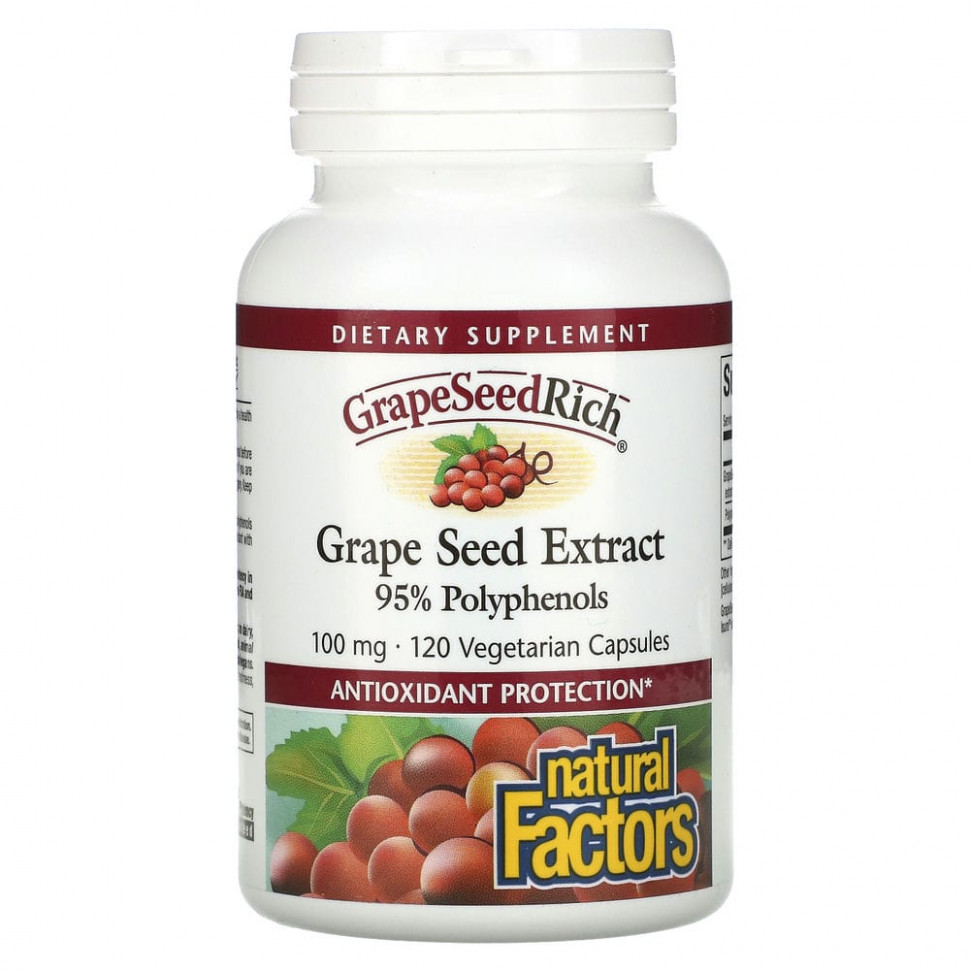   (Iherb) Natural Factors, GrapeSeedRich,   , 100 , 120      -     , -, 