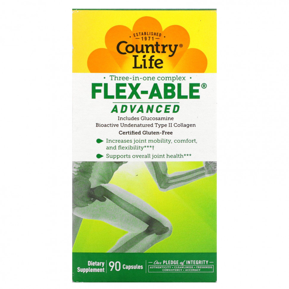 ���� ������ (Iherb) Country Life, Flex-Able Advanced, �������� ��� �������� ���� � �����, 90 ������, ������ �� 5710 ���