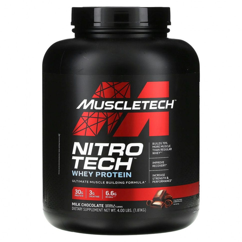 ���� ������ (Iherb) Muscletech, NitroTech, ������������ �������, �������� �������, 1,81 �� (4 �����), ������ �� 12080 ���