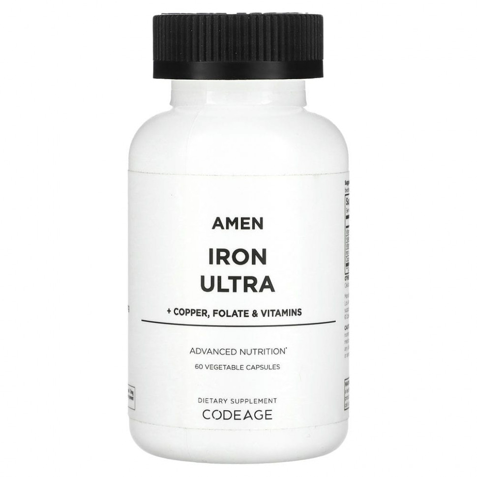   (Iherb) Codeage, Amen, Iron Ultra, 60      -     , -, 