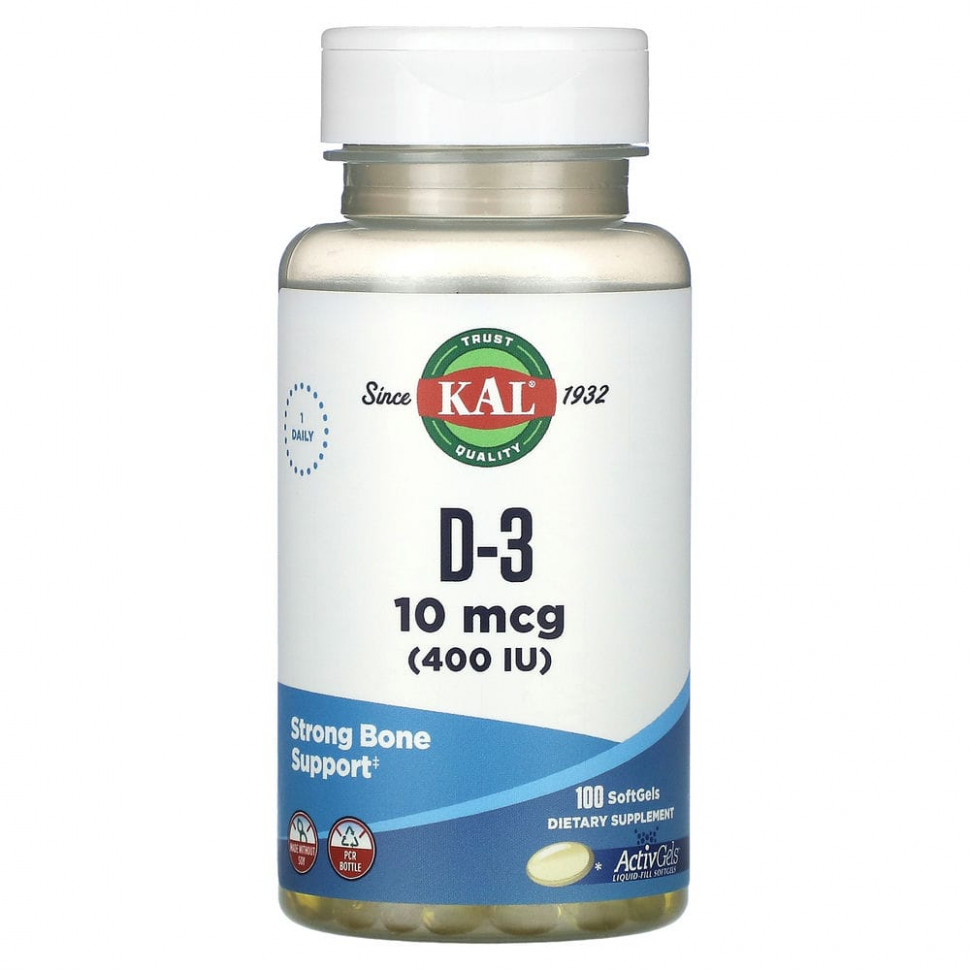   (Iherb) KAL, D-3, 10  (400 ), 100      -     , -, 