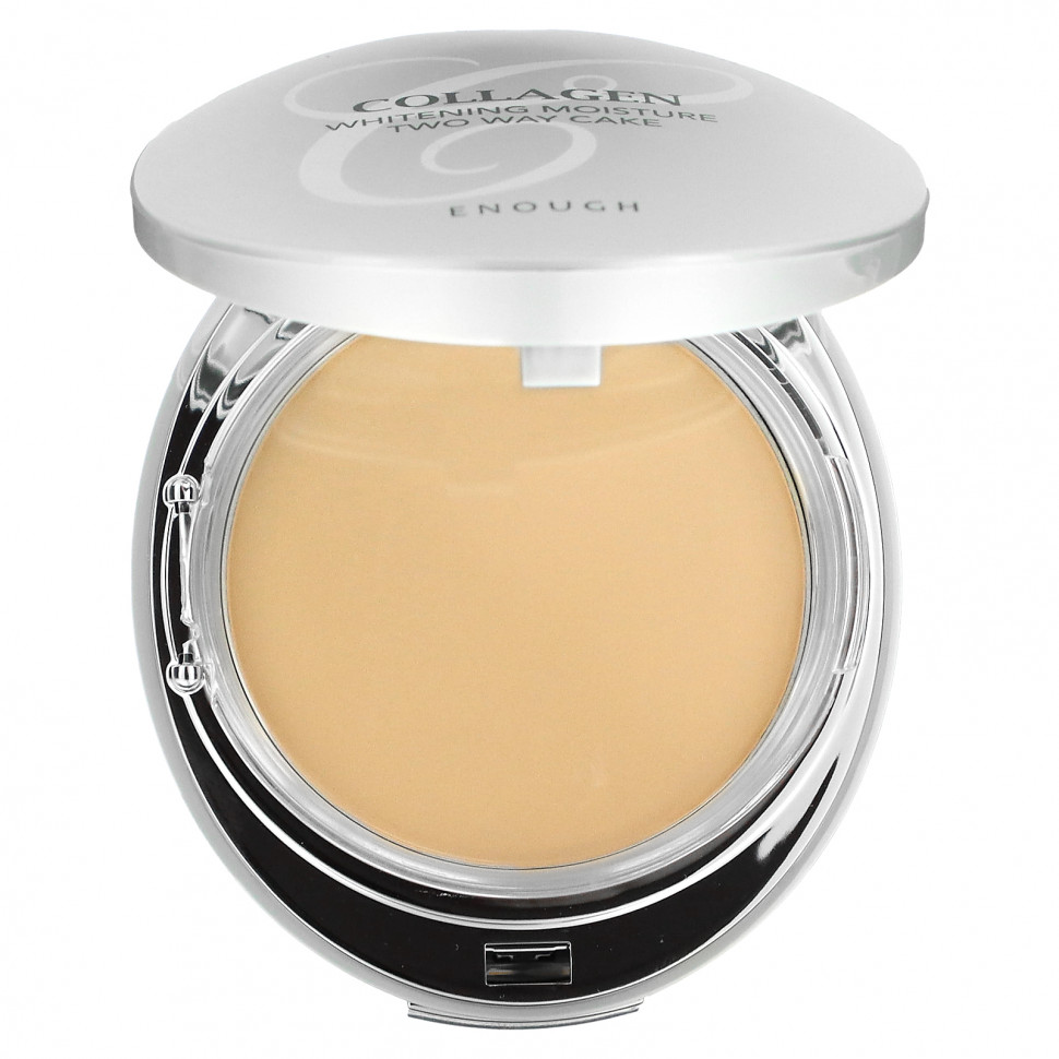 ���� ������ (Iherb) Enough, Collagen, Whitening Moisture Two Way Cake, SPF 28 PA ++, # 21, 26 �, ������ �� 2180 ���