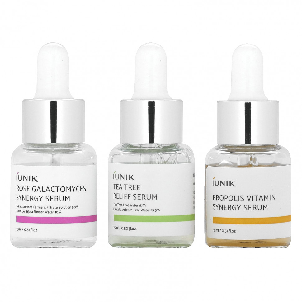 ���� ������ (Iherb) iUNIK, Daily Serum Trial Kit, 3 Piece Set, ������ �� 3780 ���