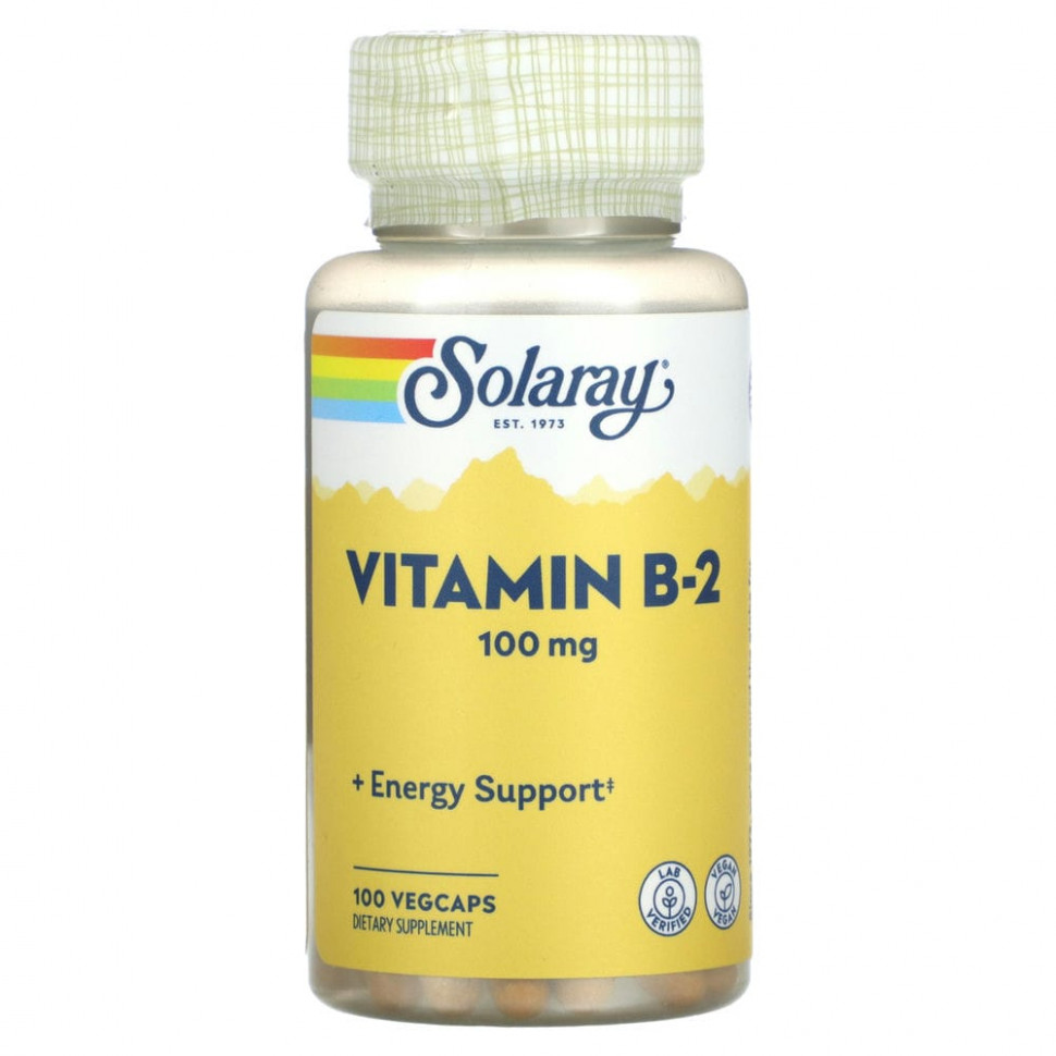   (Iherb) Solaray,  B2, 100 , 100 VEGCAPS    -     , -, 