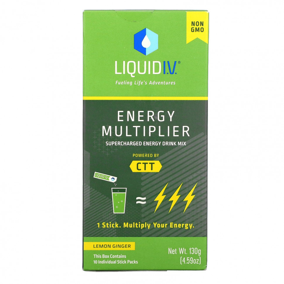 ���� ������ (Iherb) Liquid I.V., Energy Multiplier, ����� ��� �������������� �������� Supercharged, �������� ������, 10 ������� � ������ �� 0,56 ����� (16 �) ������, ������ �� 4600 ���