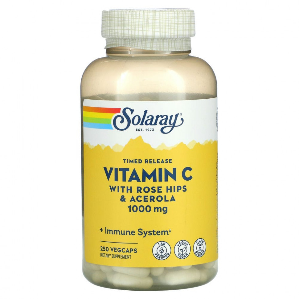 ���� ������ (Iherb) Solaray, ������� C � ��������� ��������������, � ���������� � ��������, 1000 ��, 250 ������������ ������, ������ �� 4630 ���
