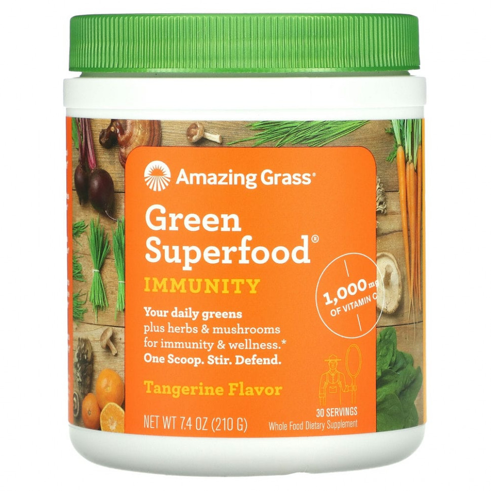 ���� ������ (Iherb) Amazing Grass, Green Superfood, ���������, ��������, 7,4 ����� (210 �), ������ �� 5800 ���