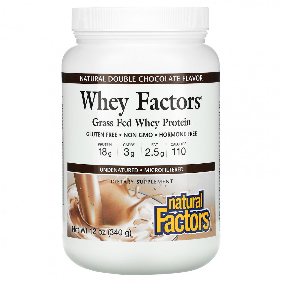 ���� ������ (Iherb) Natural Factors, Whey Factors, 100% ����������� ������������ �����, � ����������� ������ �������� ��������, 12 ����� (340 �), ������ �� 4070 ���