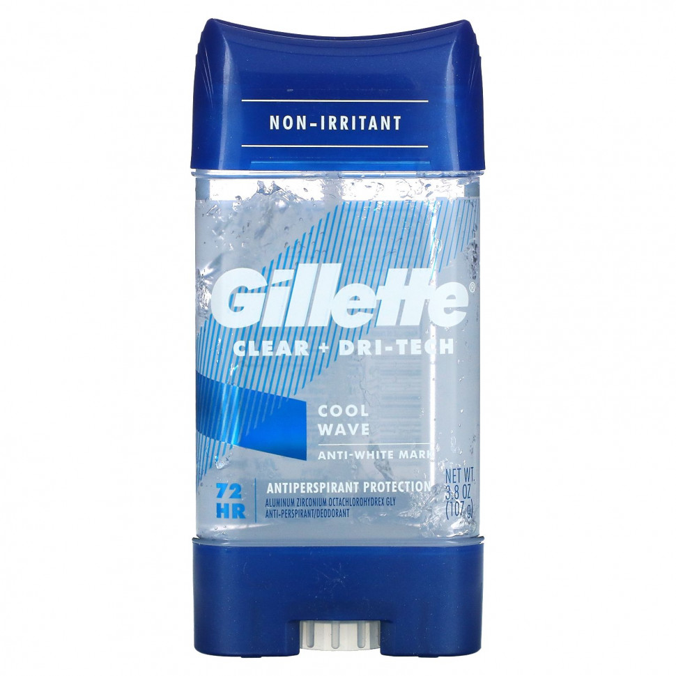 ���� ������ (Iherb) Gillette, Clear + Dri-Tech, �������������� � ����������, Cool Wave, 107 � (3,8 �����), ������ �� 1870 ���