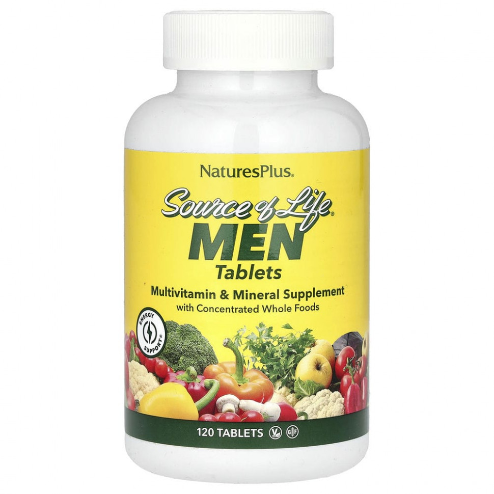 ���� ������ (Iherb) NaturesPlus, Source of Life, �� ���������� ������ �������������� � ����������� ������� � ������������� ������� ��������� ��� ������, 120 ��������, ������ �� 7540 ���