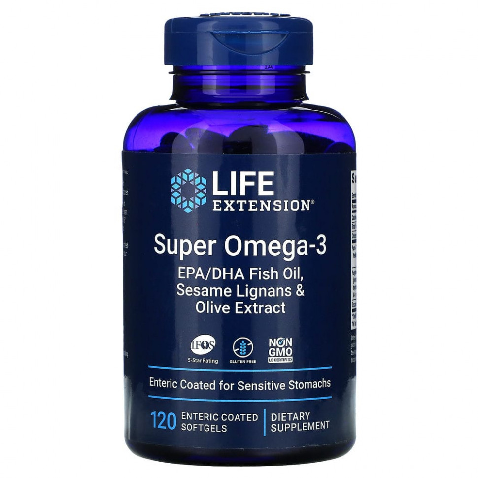   (Iherb) Life Extension,  -3, 120  ,       -     , -, 