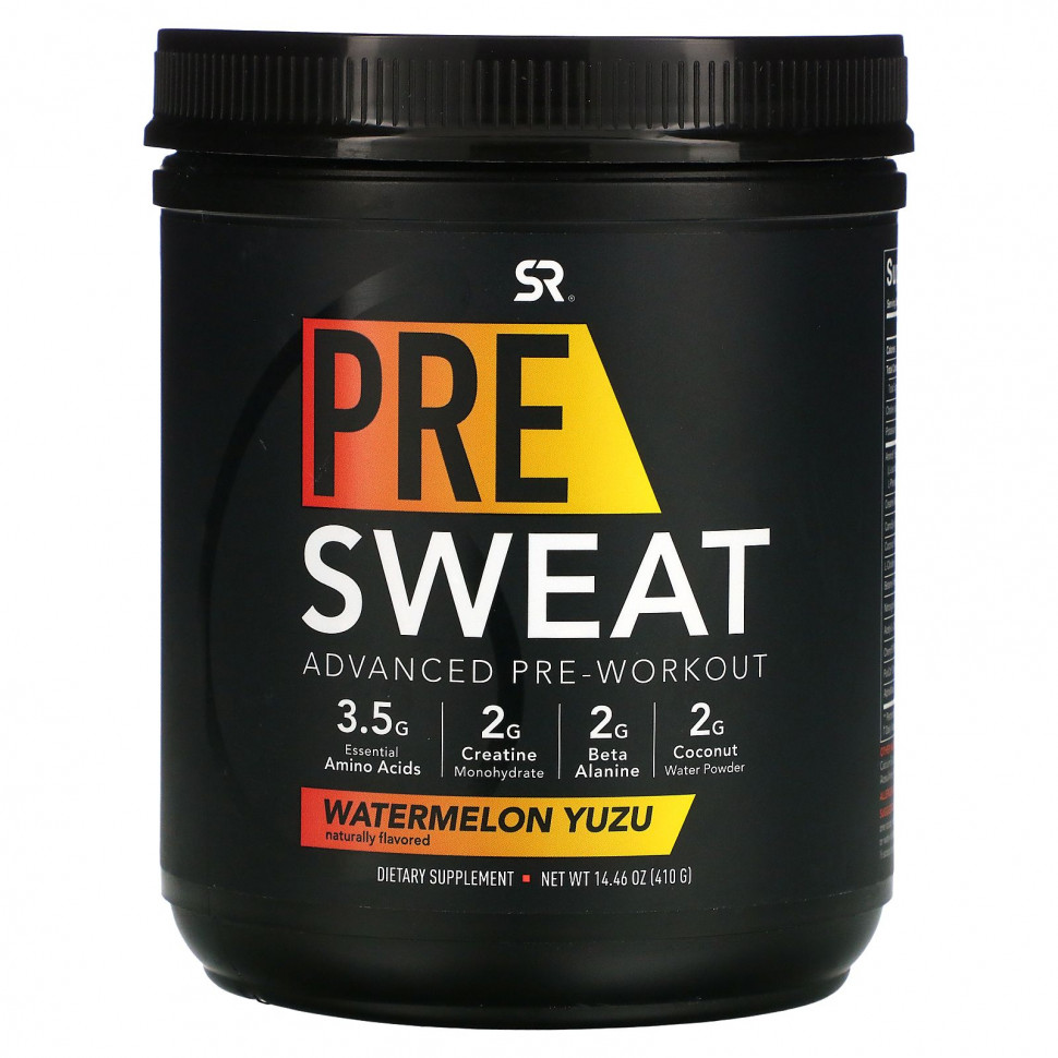 ���� ������ (Iherb) Sports Research, Pre-Sweat Advanced Pre-Workout, ����� ����, 14,46 ����� (410 �), ������ �� 8030 ���