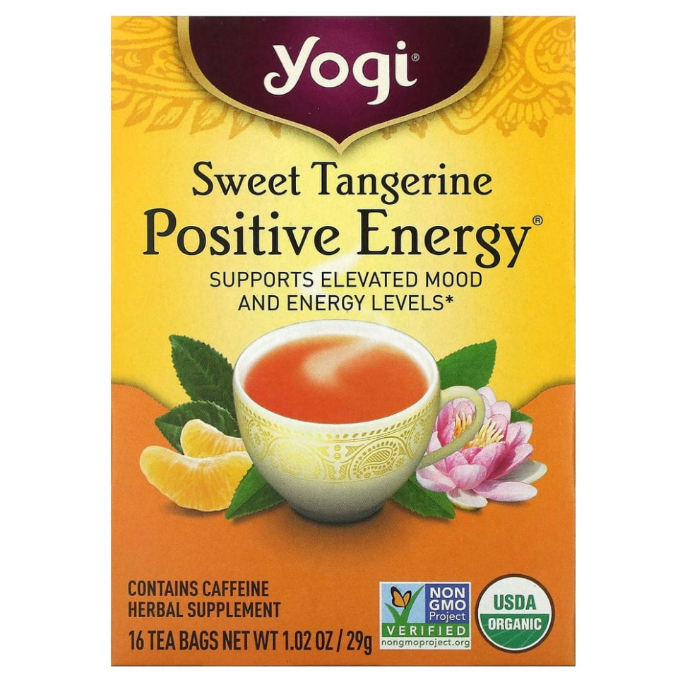 ���� ������ (Iherb) Yogi Tea, Positive Energy, ������� ��������, 16 ������ ���������, 29 � (1,02 �����), ������ �� 930 ���