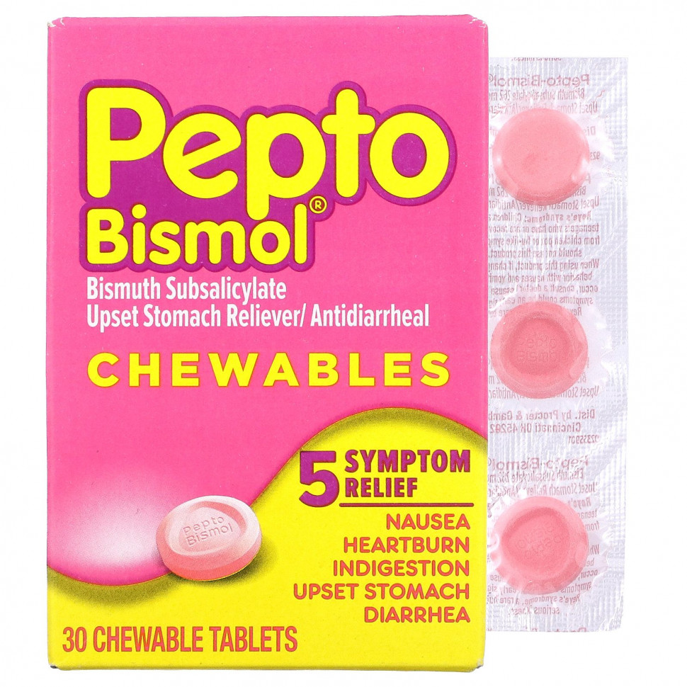 ���� ������ (Iherb) Pepto Bismol, ����������� �������� Pepto Bismol, 30 ����������� ��������, ������ �� 1640 ���
