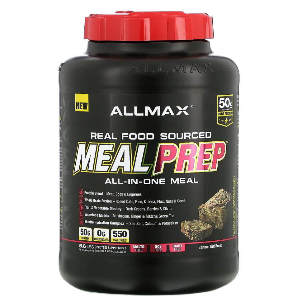   (Iherb) ALLMAX Nutrition, Real Food Sourced Meal Prep,  ,    , 2,54  (5,6 )    -     , -, 