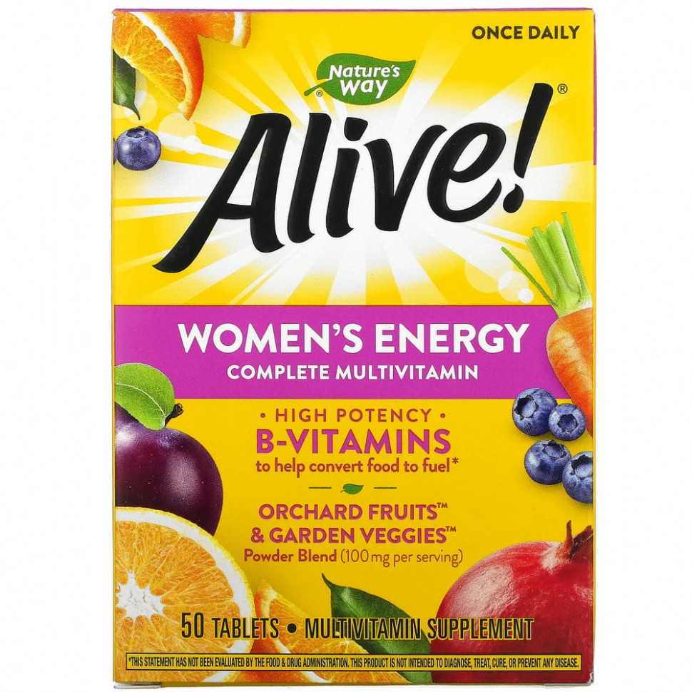 ���� ������ (Iherb) Nature's Way, Alive! ����������� ���������������� �������������� �������� ��� ������, 50 ��������, ������ �� 2730 ���
