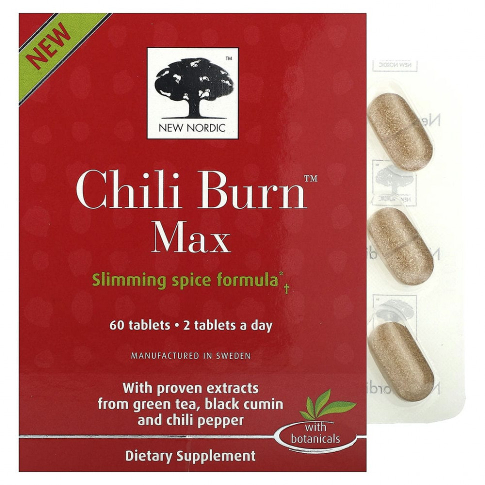   (Iherb) New Nordic US Inc, Chili Burn Max, 60     -     , -, 